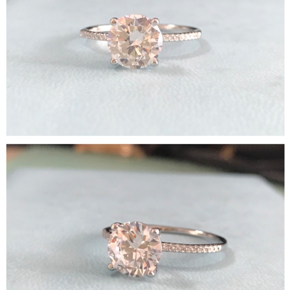 925 Sterling Silver 3 CT  Solitaire Ring - Picture 5 of 9